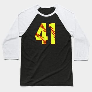 Fastpitch Softball Number 41 #41 Softball Shirt Jersey Uniform Favorite Player Biggest Fan Baseball T-Shirt